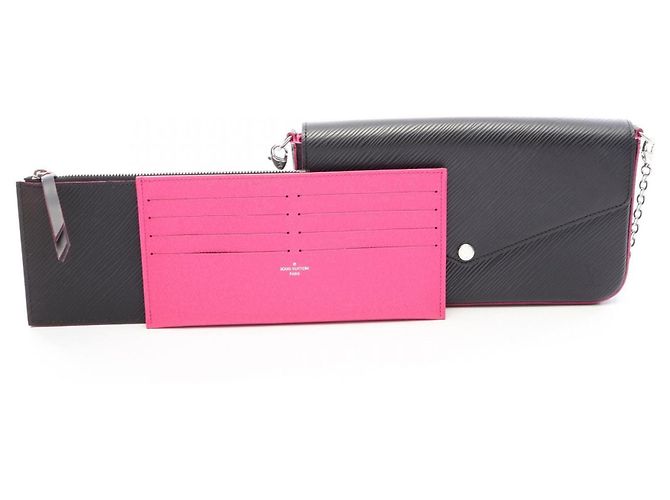 Pochette Félicie Borsa Louis Vuitton Pochette Felicie Nero Rosa - vista 6