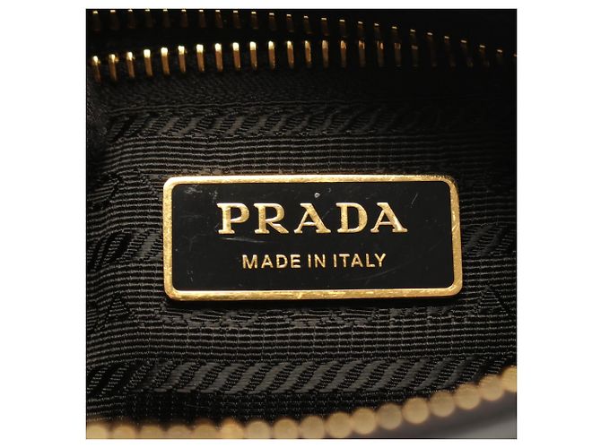 Prada Re-Nylon TESSUTO + VITELLO Schultertasche Schwarz - Ansicht 4