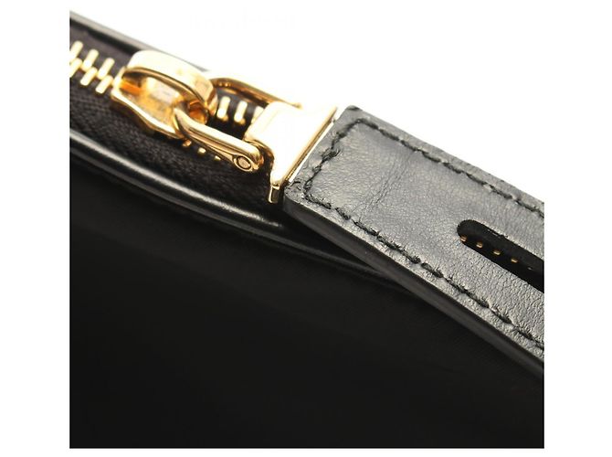 Prada Re-Nylon TESSUTO + VITELLO Schultertasche Schwarz - Ansicht 7