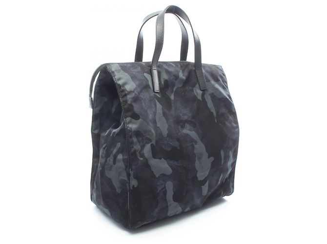 Saco Tote 2-Way Prada TESSUTO CAMOUFL Preto Multicor - vista 2