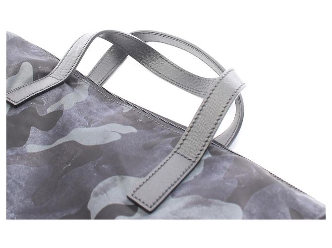 Saco Tote 2-Way Prada TESSUTO CAMOUFL Preto Multicor - vista 5