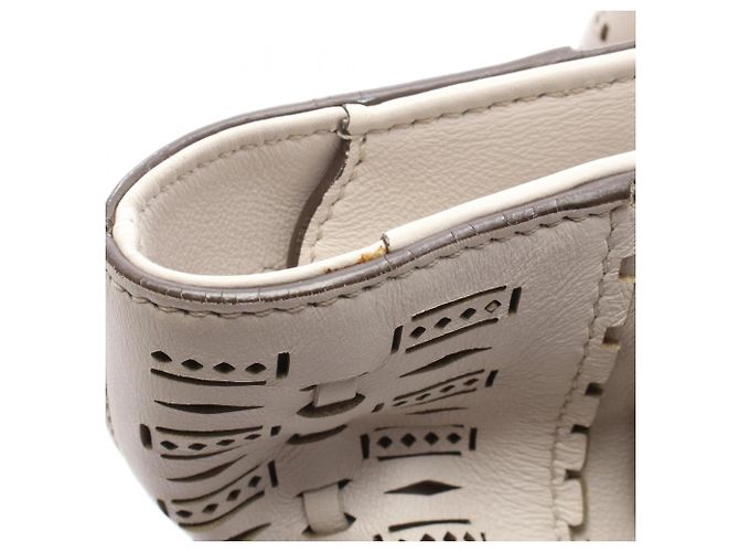 Borsa Tod's Flower - Borsa a mano in pelle bianca Bianco - vista 6