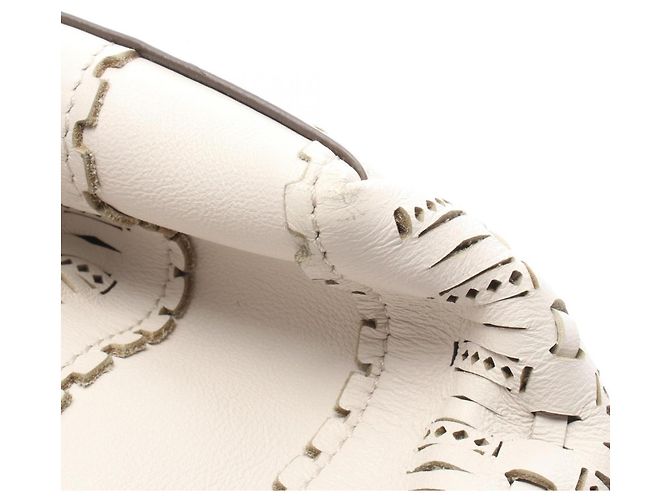Borsa Tod's Flower - Borsa a mano in pelle bianca Bianco - vista 8