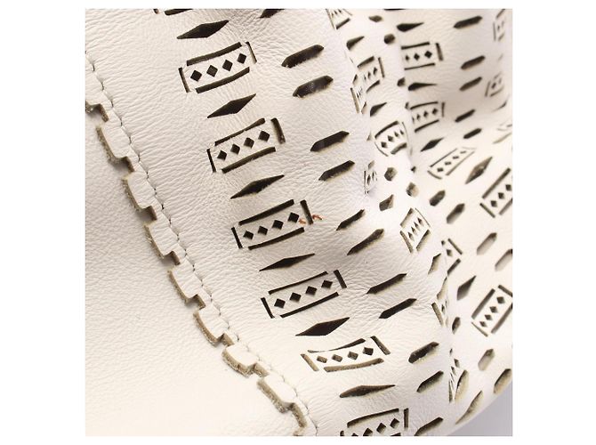 Borsa Tod's Flower - Borsa a mano in pelle bianca Bianco - vista 9
