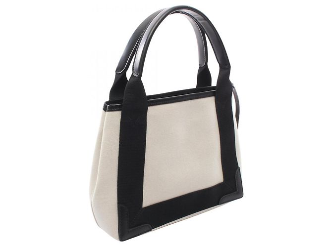 Borsa Balenciaga Cabas XS Navy Nero Crudo - vista 2
