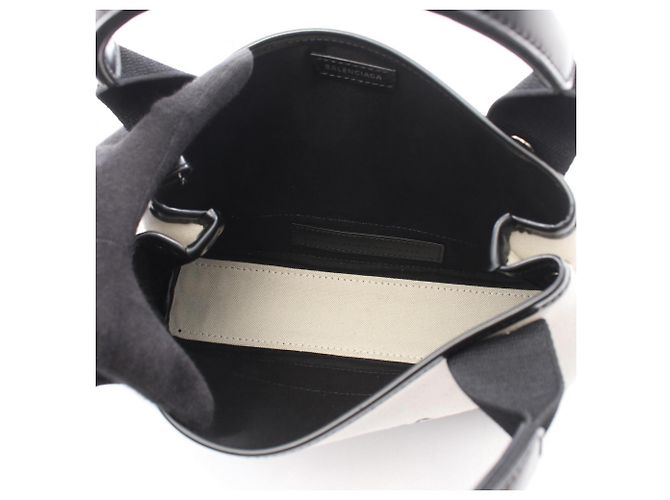 Borsa Balenciaga Cabas XS Navy Nero Crudo - vista 3