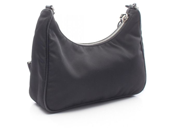 Saffiano Bolsa de Ombro 2-Way Prada Re-Edition 2005 Preto - vista 2