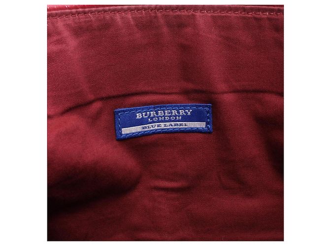 Borsa Burberry in pelle verniciata rossa Rosso - vista 4