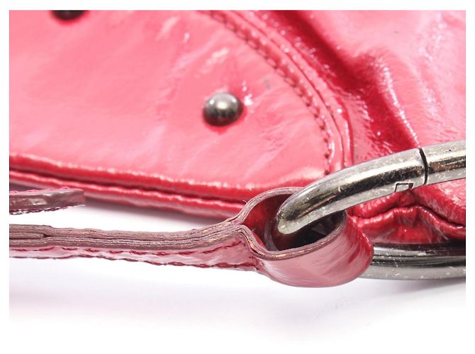Borsa Burberry in pelle verniciata rossa Rosso - vista 9