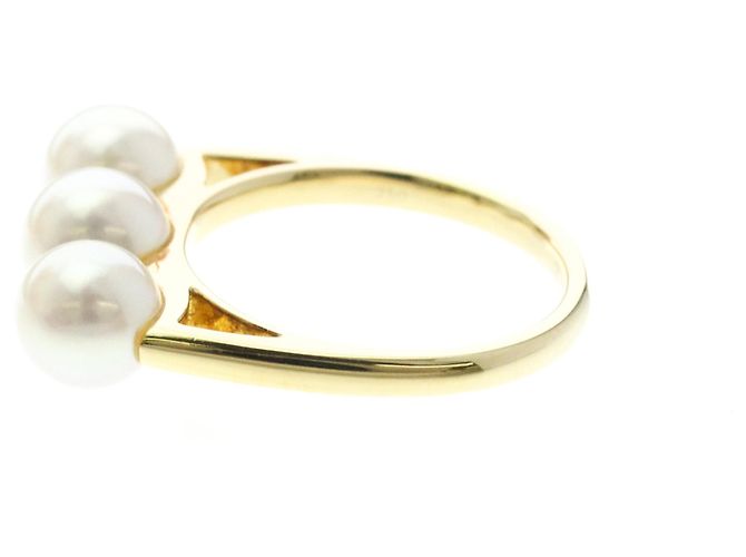 Anello Balance Era Pearl Band Tasaki D'oro - vista 2