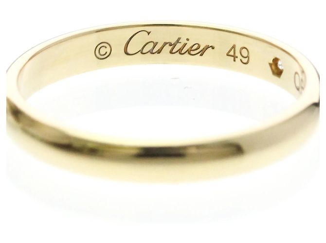 Cartier 1895 Ehering mit Diamant in 18K Gelbgold Golden - Ansicht 7