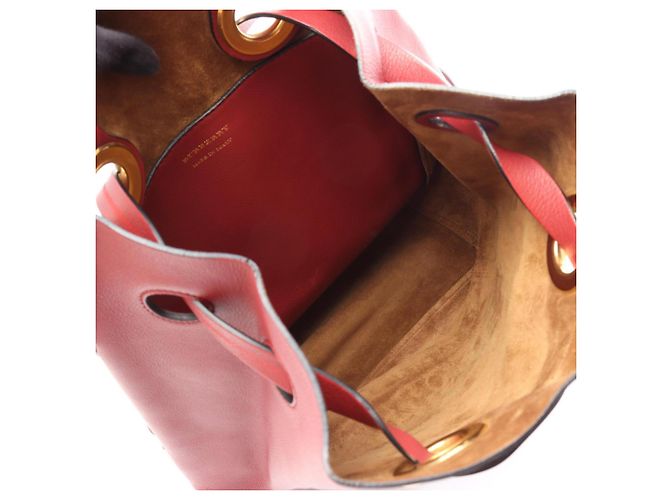 Zaino/Borsa Burberry in pelle rossa con coulisse Rosso - vista 3
