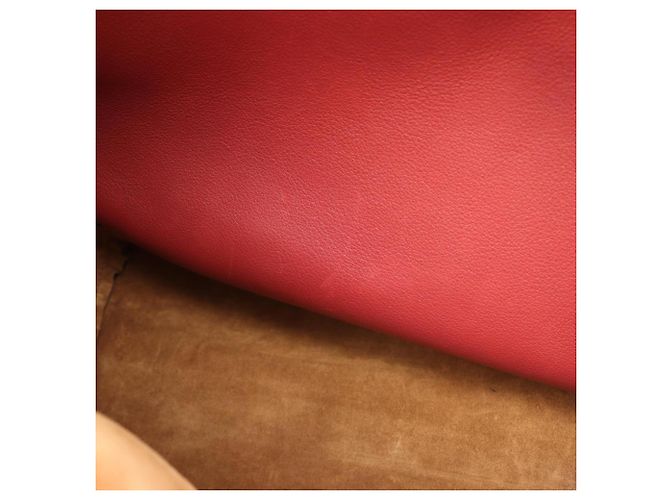 Zaino/Borsa Burberry in pelle rossa con coulisse Rosso - vista 5