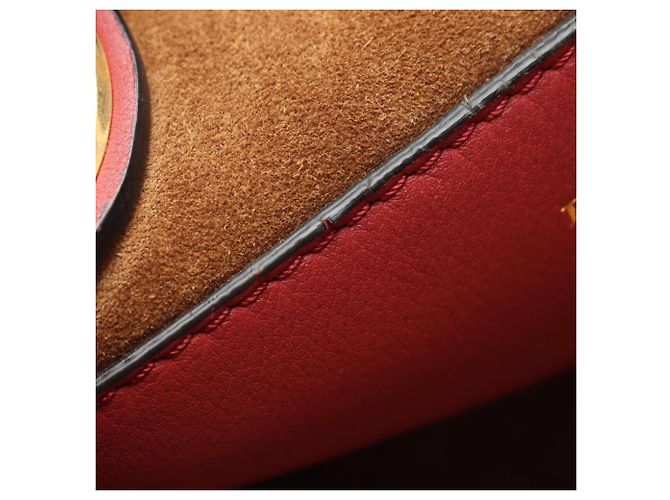 Zaino/Borsa Burberry in pelle rossa con coulisse Rosso - vista 6