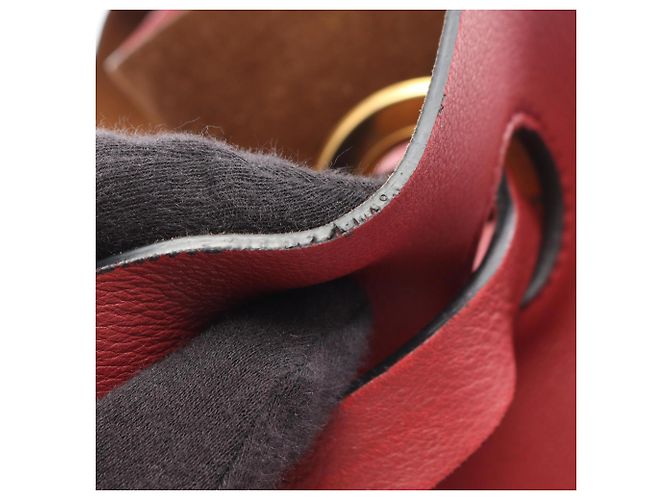 Zaino/Borsa Burberry in pelle rossa con coulisse Rosso - vista 7