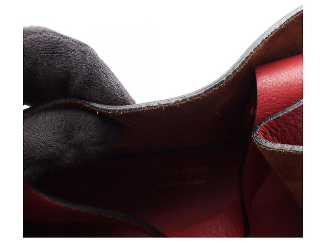 Zaino/Borsa Burberry in pelle rossa con coulisse Rosso - vista 9