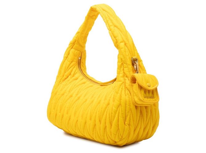 Miu Miu Matelassé Yellow Handtasche Gelb - Ansicht 2