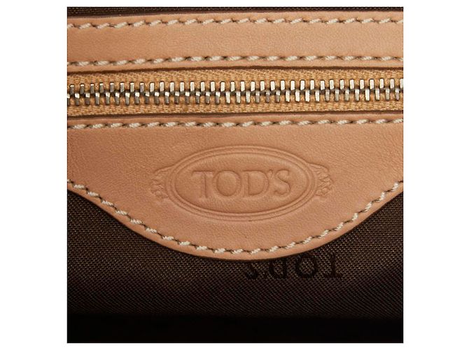 Borsa a mano Tod's 2-Way in pelle beige - vista 9