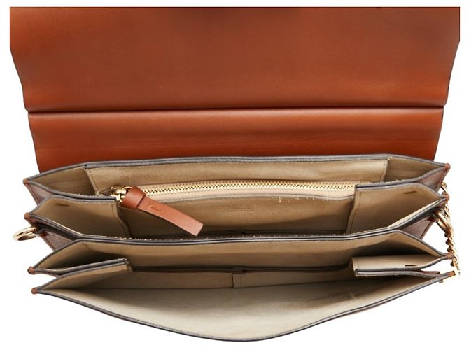 Bolso de mano Chloé Faye Medium Castaño - vista 9