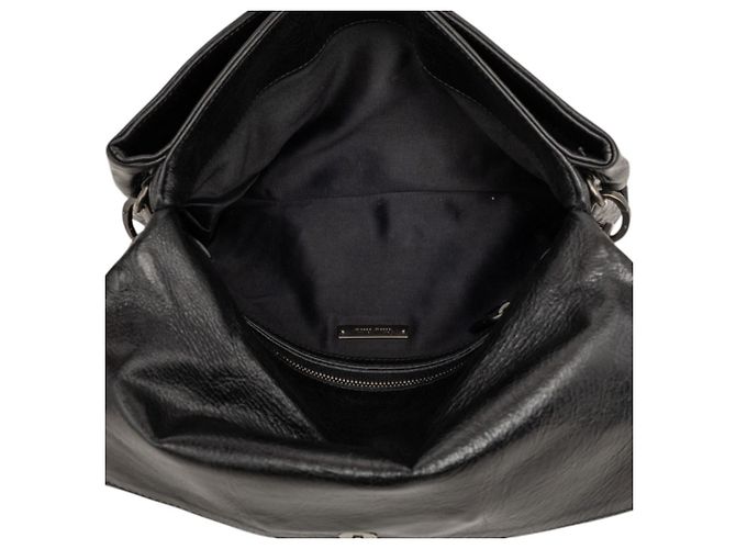 Borsa Miu Miu in pelle nera e strass Nero - vista 4