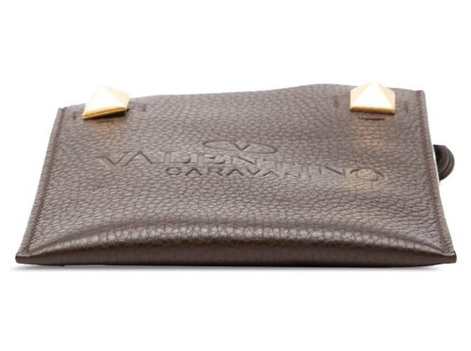 Borsa a tracolla mini Valentino Identity Marrone - vista 3