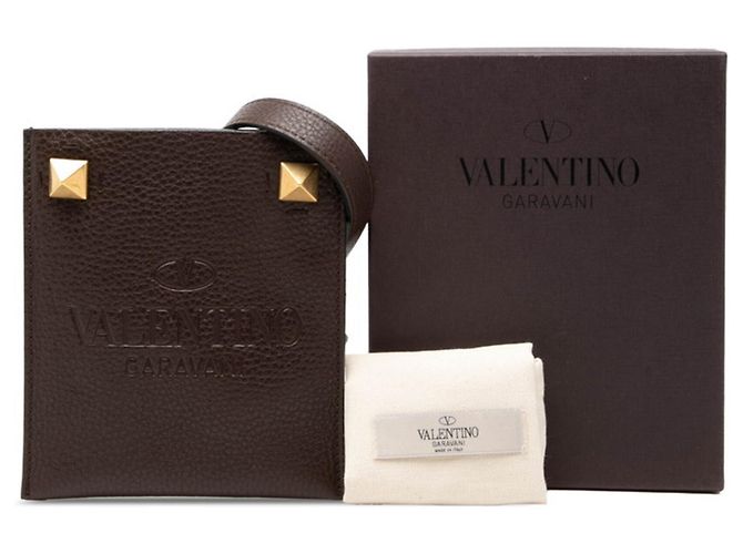 Borsa a tracolla mini Valentino Identity Marrone - vista 6