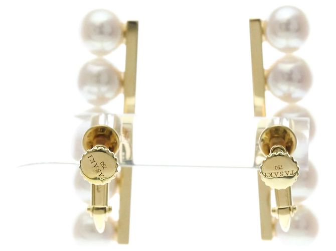 Orecchini a clip Tasaki Balance Plus Pearl Yellow Gold - vista 2
