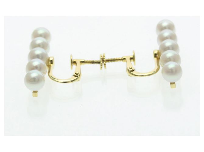 Orecchini a clip Tasaki Balance Plus Pearl Yellow Gold - vista 5