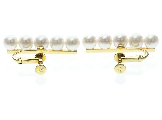 Orecchini a clip Tasaki Balance Plus Pearl Yellow Gold - vista 6