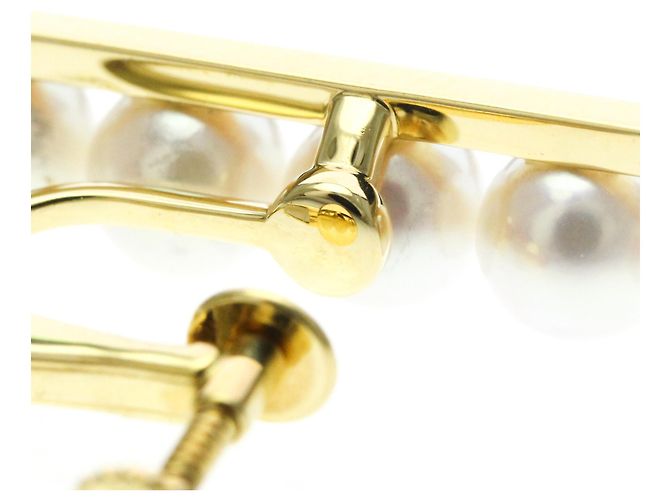 Orecchini a clip Tasaki Balance Plus Pearl Yellow Gold - vista 9