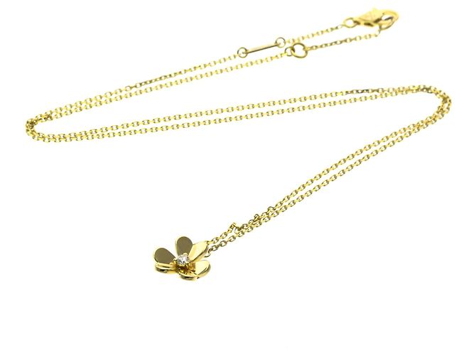Van Cleef & Arpels Frivole Mini Halskette RPOJ100 Golden - Ansicht 14
