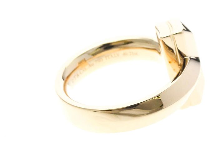Autre Marque Tiffany T One Ring Breit mit Diamanten in Roségold Golden - Ansicht 4