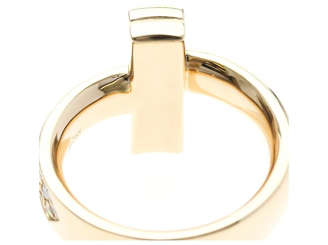 Autre Marque Tiffany T One Ring Breit mit Diamanten in Roségold Golden - Ansicht 7