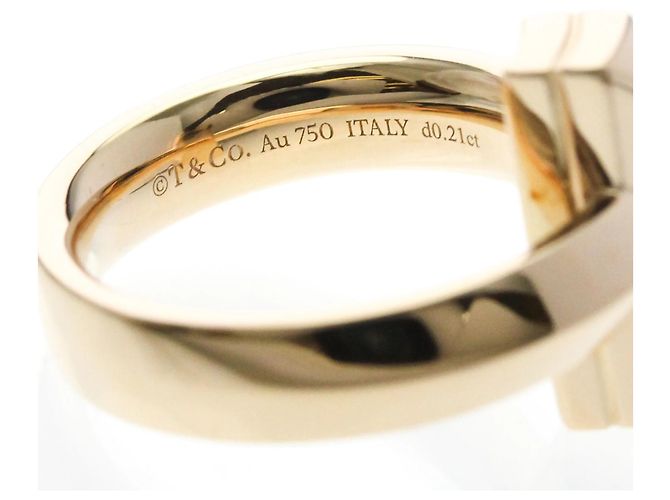 Autre Marque Tiffany T One Ring Breit mit Diamanten in Roségold Golden - Ansicht 8