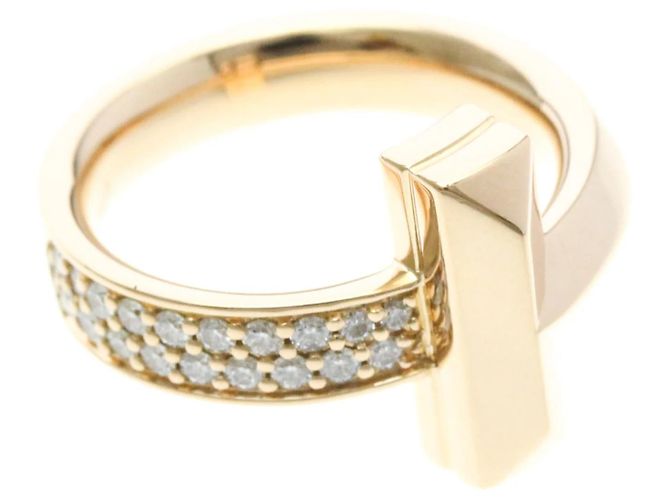 Autre Marque Tiffany T One Ring Breit mit Diamanten in Roségold Golden - Ansicht 9