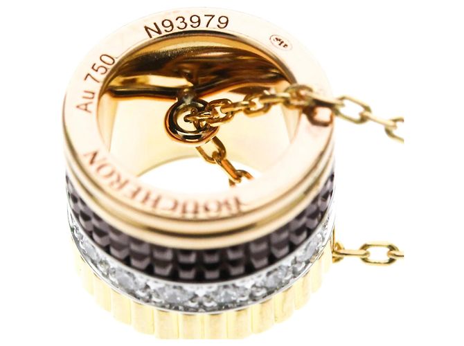 Colar com pingente Boucheron Quatre Classic Prata Dourado - vista 4