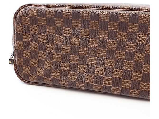 Sac Cabas Louis Vuitton Neverfull MM Marron Damier ebène - vue 12
