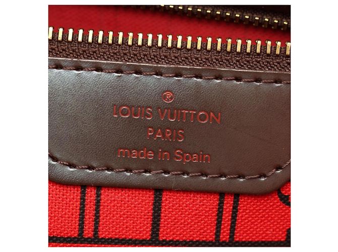 Sac Cabas Louis Vuitton Neverfull MM Marron Damier ebène - vue 4