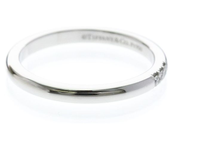 Autre Marque Tiffany Forever Ehering 3P Diamanten in Platin Silber - Ansicht 4