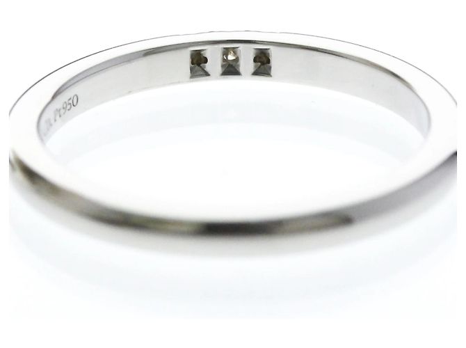 Autre Marque Tiffany Forever Ehering 3P Diamanten in Platin Silber - Ansicht 7