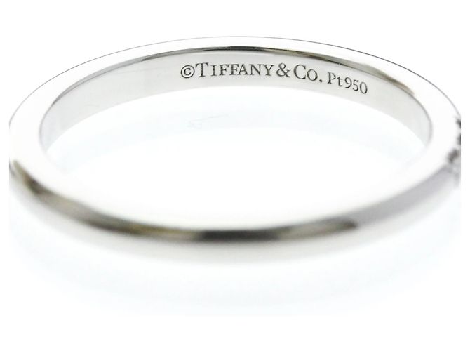 Autre Marque Tiffany Forever Ehering 3P Diamanten in Platin Silber - Ansicht 8