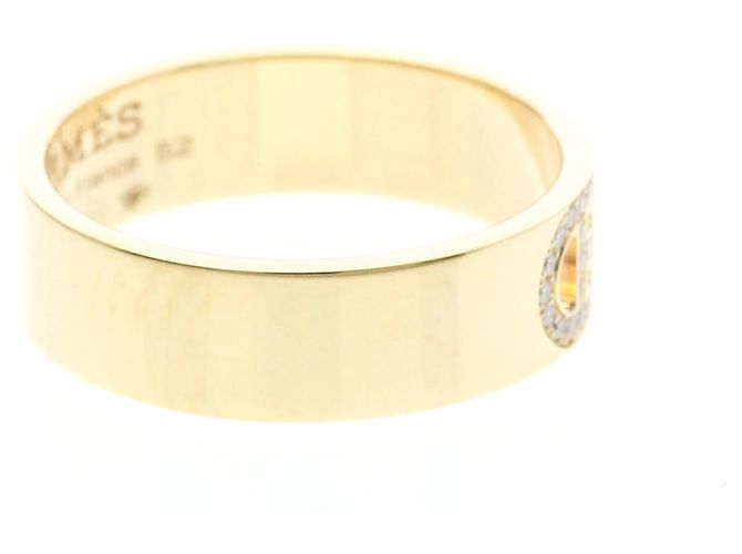 Ring Hermès Bague Hermes H Dunkle Diamond Doré - vue 4