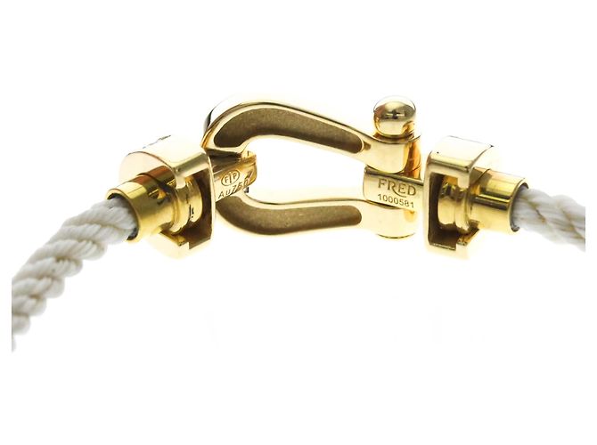 Bracelet Fred Force 10 Diamants Modèle Medium Doré - vue 6
