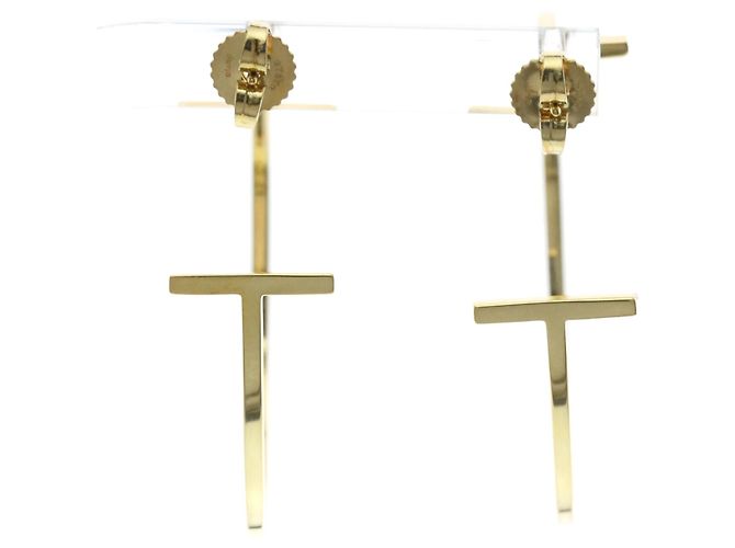 Autre Marque Orecchini a cerchio Tiffany T-wire in oro 18K D'oro - vista 2