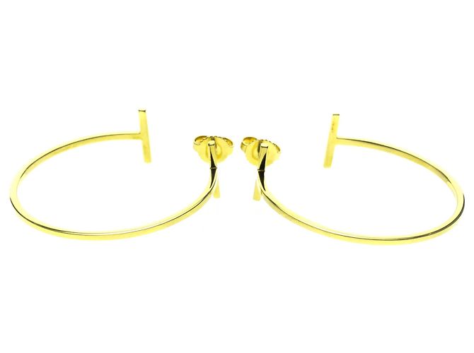 Autre Marque Orecchini a cerchio Tiffany T-wire in oro 18K D'oro - vista 4