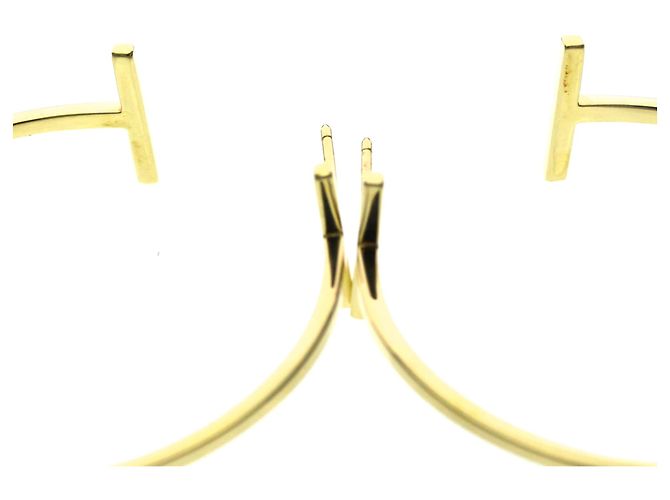 Autre Marque Orecchini a cerchio Tiffany T-wire in oro 18K D'oro - vista 9