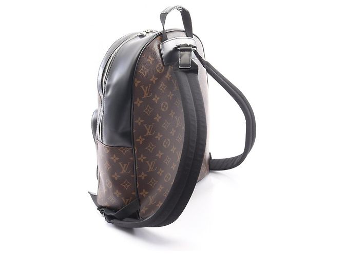 Zaino/Borsa Louis Vuitton Josh Monogram Macassar Marrone Nero - vista 2
