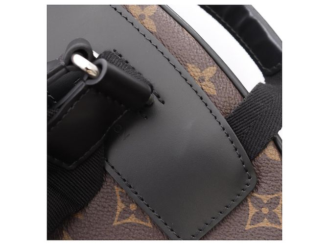 Zaino/Borsa Louis Vuitton Josh Monogram Macassar Marrone Nero - vista 8