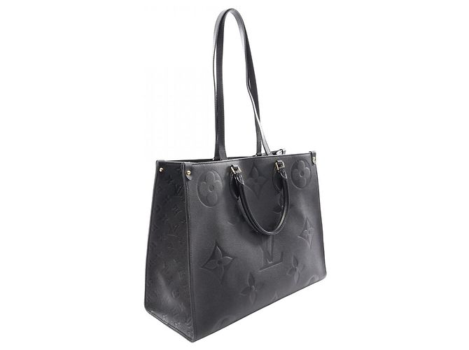 Borsa Tote Louis Vuitton OnTheGo GM Monogram Empreinte Noir Nero - vista 2