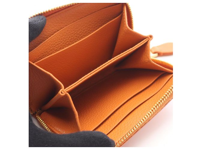 Monedero de piel naranja Miu Miu - vista 3